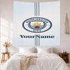 Manchester City Custom Your Name Wall Decor Tapestry Art For Pet Memorial Birthdaywedding Party Backdrop Family Gift