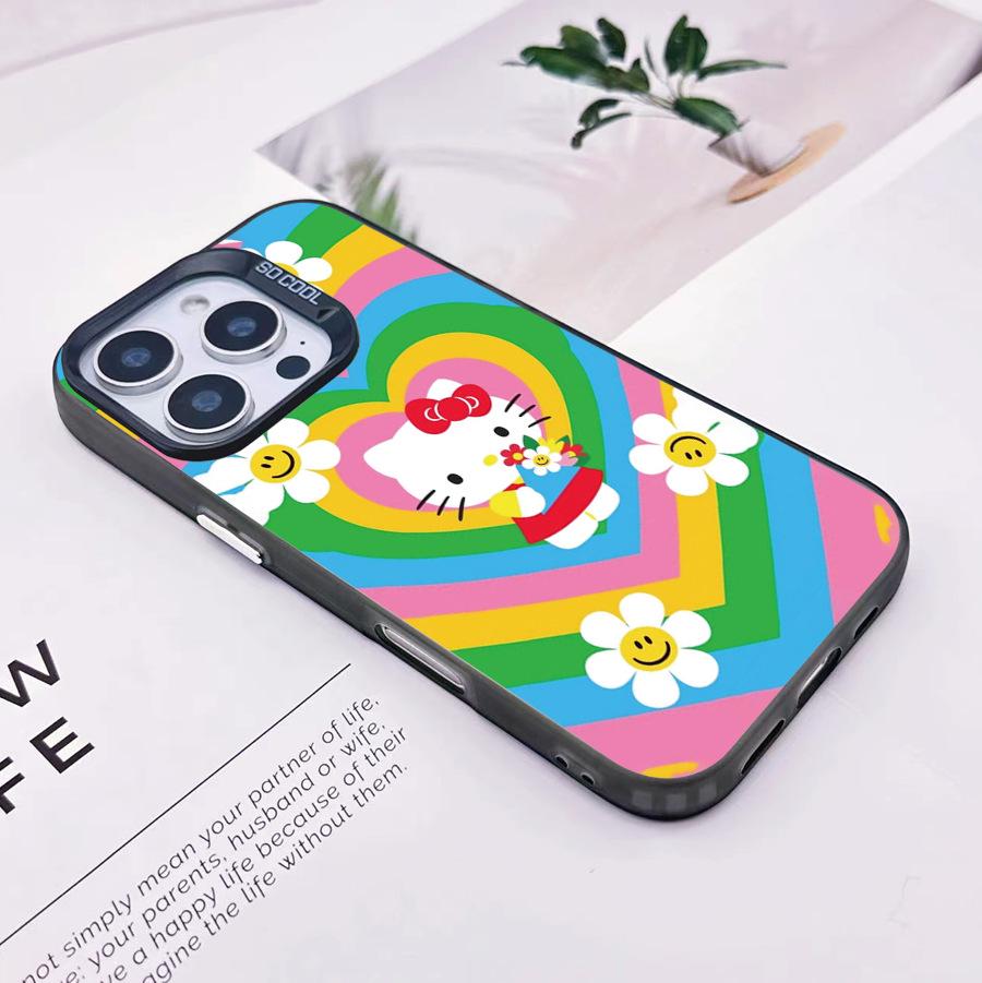 Sanrio Hello Kitty Милый Черный Чехол для Телефона для Apple 16
