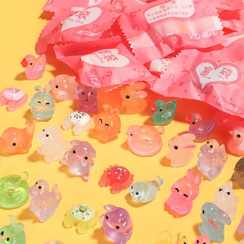 10 шт. милые мини-фигурки животных из смолы, модель, слепой мешок, игрушки, действие, сюрприз, куклы, фигурки для детей, подарки