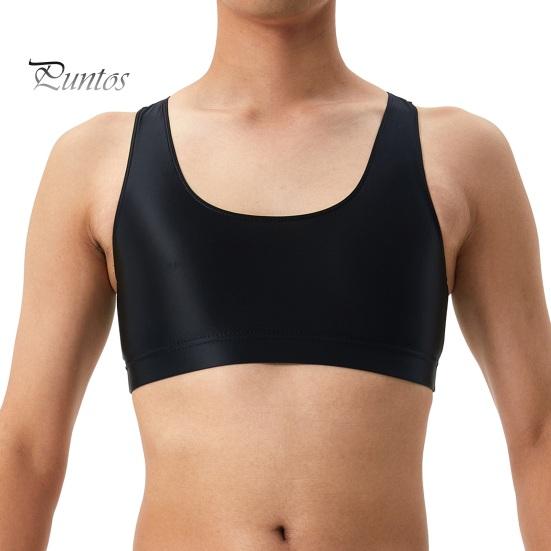 Мужской сексуальный глянцевый шелковистый жилет с круглым вырезом без рукавов, топы на бретельках, сплошной цвет, узкие топы с гладкой поверхностью