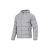 Solid Print Hooded Down Jacket Men Outerwear Grey 1372651-558