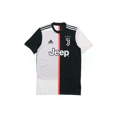 adidas Футболка с коротким рукавом Juventus Home Game, мужские топы, черный, белый цвет, DW5455