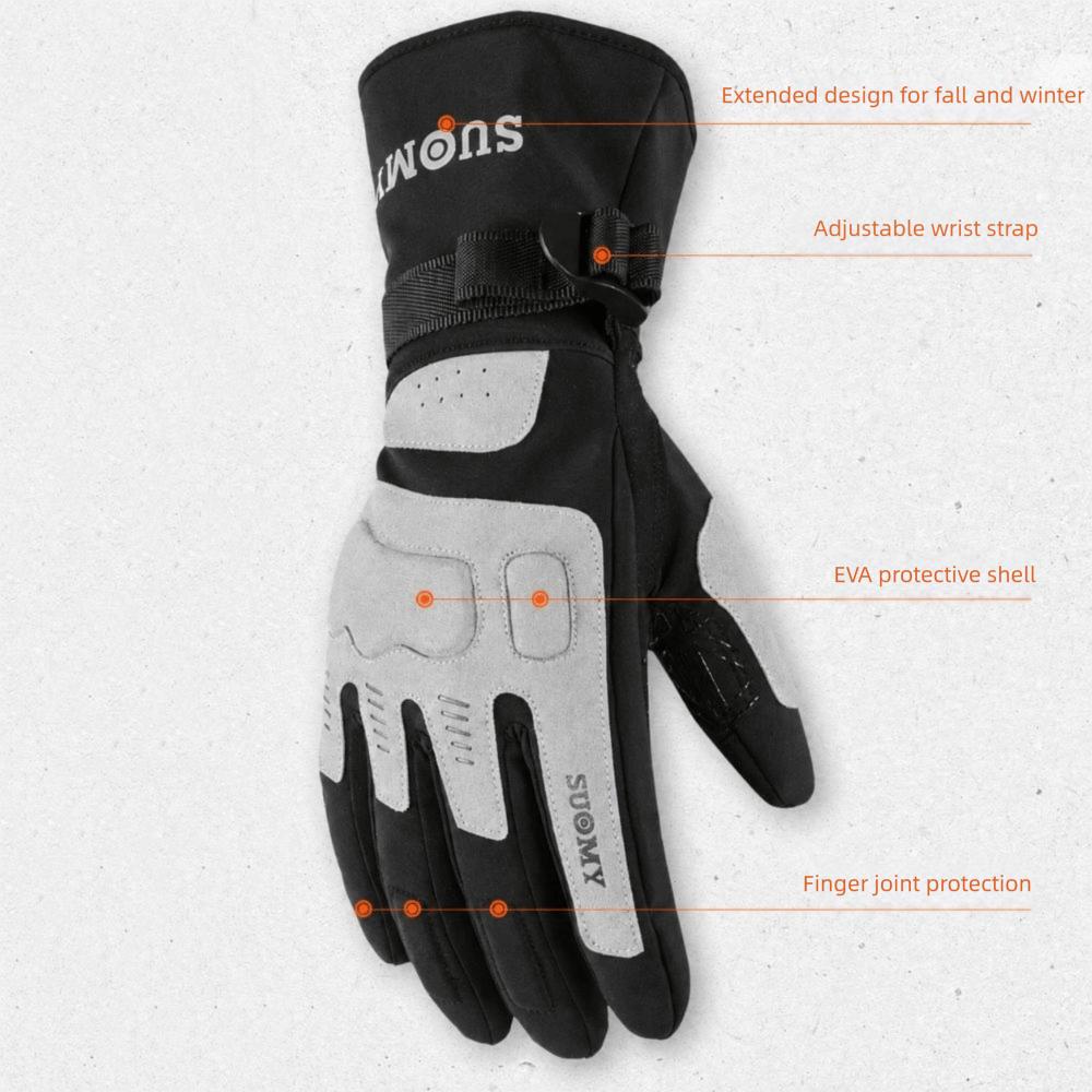 1Pair Touch Screen Motorcycle Gloves Waterproof Biker Gloves for Cycling,Hiking,Running,Driving