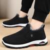 Waterproof Snow Boots for Men  Winter Non-Slip Warm Thicken Plush Ankle Boots Man Slip-On Flat Heel Cotton-Padded Shoes Male