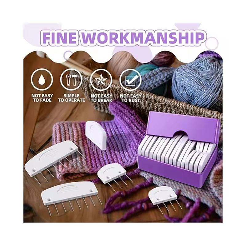 Набор для блокировки вязания 20 шт. из нержавеющей стали, гребни и штифты для блокировки вязания 2 разных размеров для самостоятельного вязания крючком