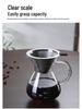 Стеклянный кофейник с ручкой и шкалой - набор для заваривания кофе методом пролива.