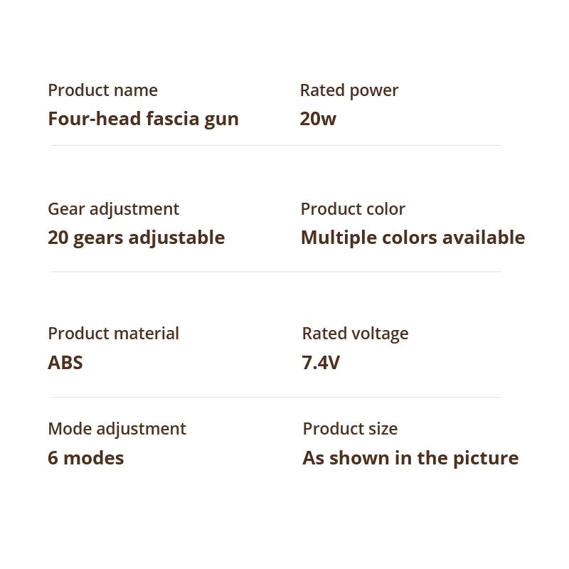 Беспроводной удобный массажный пистолет с 4 головками, массажный инструмент для шеи, шейного отдела позвоночника, массажное оборудование для релаксации мышц