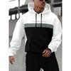 Мужская толстовка с капюшоном Manfinity Homme Loose Fit Color Block с карманом-кенгуру и завязками на талии