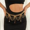 Metallic Color Pattern Waist Chain Heart Solid Electroplated Waist Belt Nightclubs