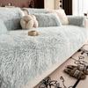 Lamb Wool Soft Sofa Cushion Winter Warm Plush Sofa Covers for Living Room Luxury Non-slip Universal Couch Slipcovers Home