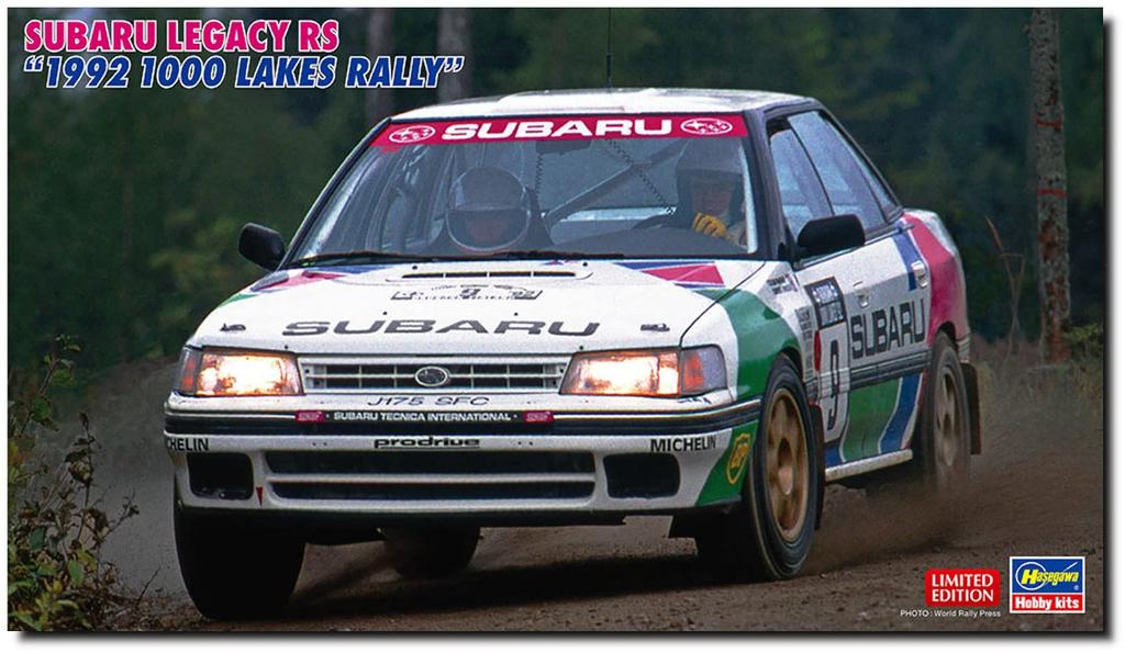 Hasegawa Subaru Legacy RS 1992 1000 Lakes Rally Plastic Model 20577 1/24