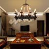 Hemp Rope Pendant Lamp Retro Nostalgic Creative and Personalized Iron Art Restaurant Industrial Style Light Fixture