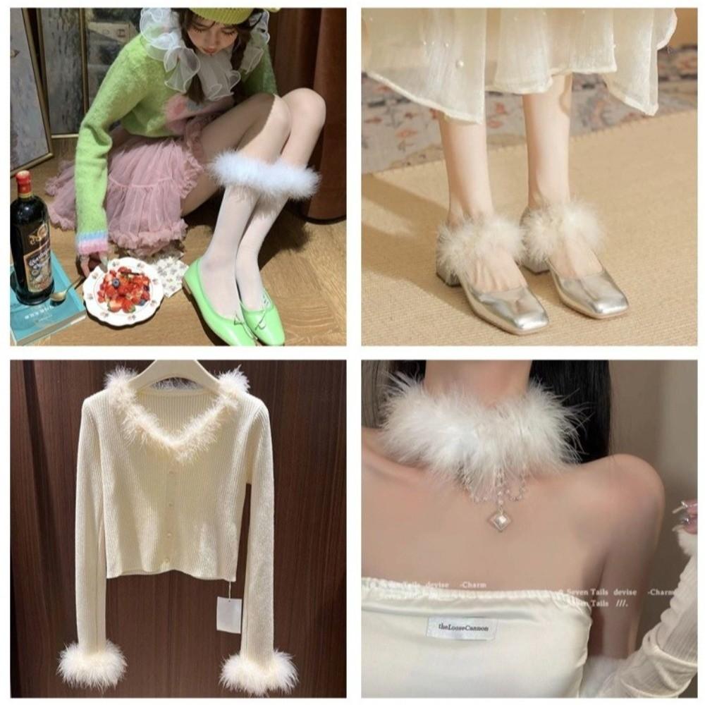 Декоративная полоса 2 метра Манжетная полоса Искусственный мех Пушистая отделка DIY Одежда Шитье Домашний декор Искусственный мех Декорация