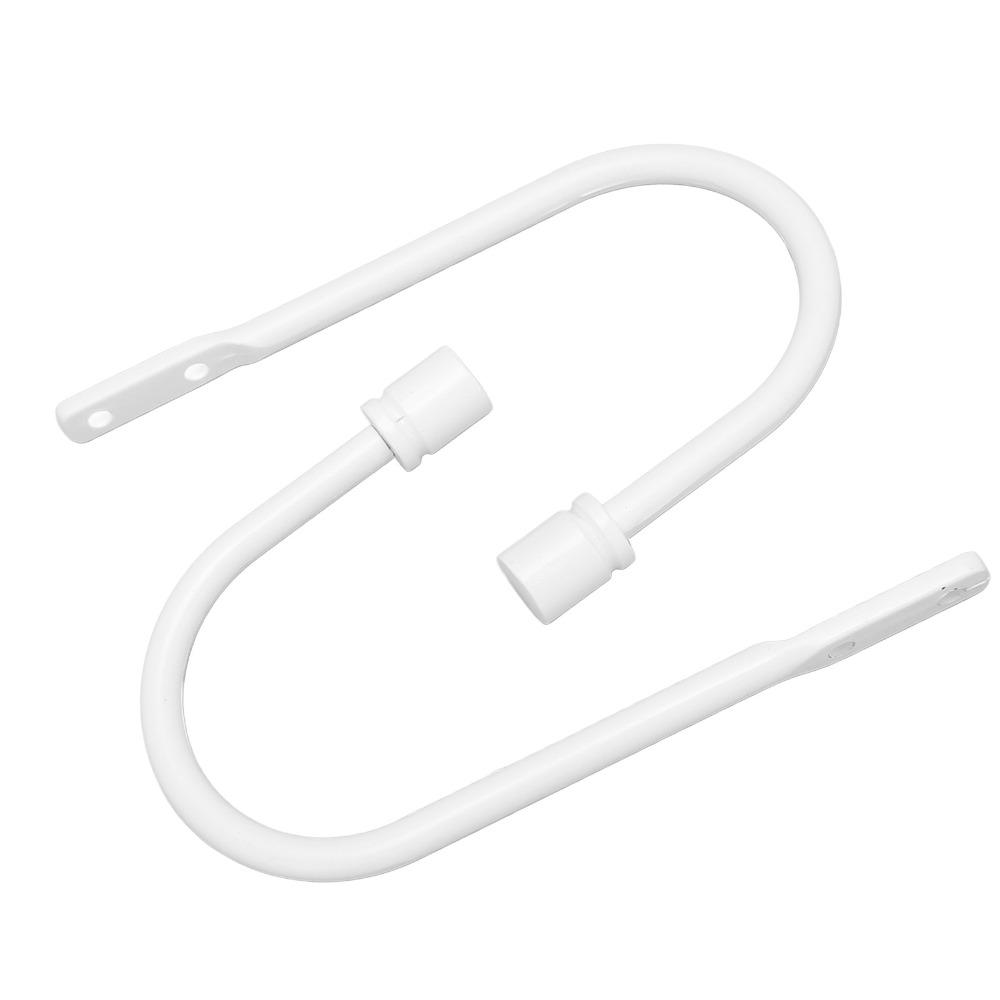 2Pcs White Curtain Tiebacks U Shaped Drapery Holdbacks Decorative Curtain Holdbacks Family