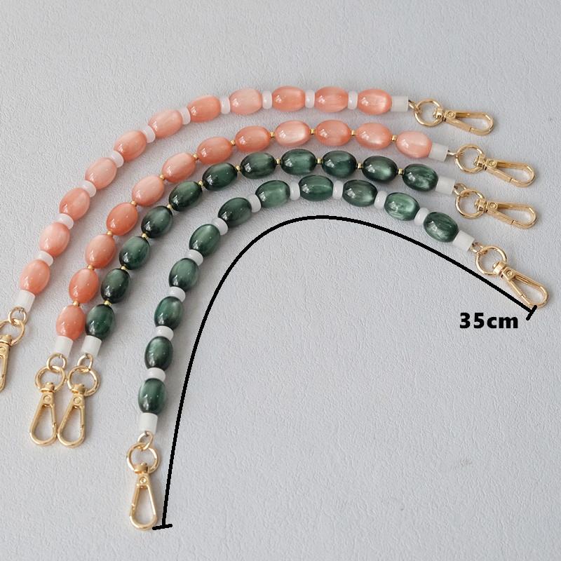 Новая модная осенняя женская сумка, аксессуар, съемная роскошная бисерная цепочка, симпатичный акриловый ремешок, женская сумка с ручкой через плечо, цепочка