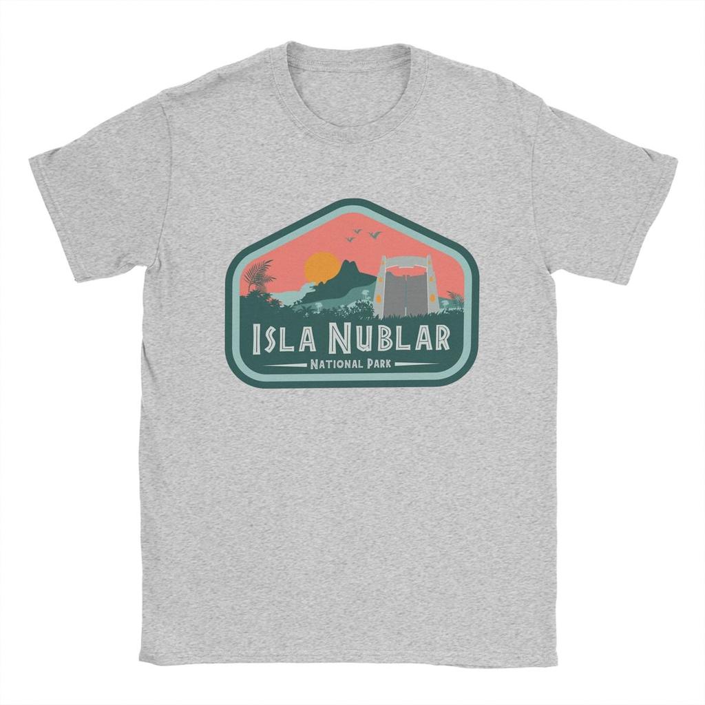 Остров Нублар Парк Юрского периода Футболки Мужские Креативная Хлопковая Футболка Круглый Вырез Короткий Рукав Футболка Подарок на День Рождения Топы