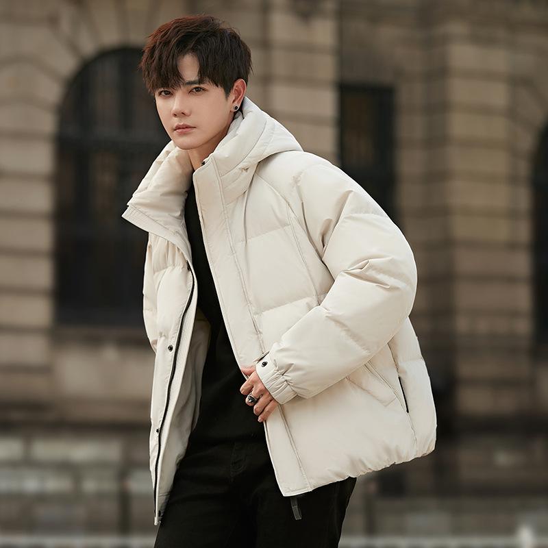 Couple Down Jacket Men's Bread Jacket Winter Thickened Warm New Teen Hooded Jacket Men