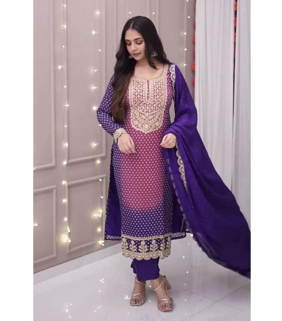 Женский дизайнерский готовый к носке salwar-костюм Индийский Болливуд Курта Штаны Дупатта Набор