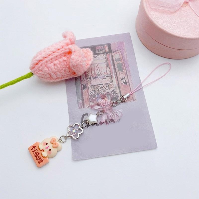 Брелок на шею для телефона с бусинами, ремешок на запястье, бант, сердце, цепочка для телефона, DIY, ручная работа, брелоки-бантики, аксессуар для телефона, рюкзака, камеры