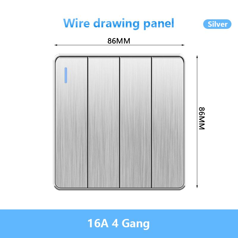 86 Тип британский стандарт настенный выключатель света 16A матовая панель ВКЛ ВЫКЛ домашний выключатель питания клавишный 1/2/3/4 Gang 1/2Way