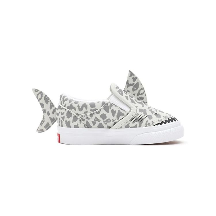 Vans Детские кроссовки Slip-On 5 для малышей Leopard Shark, серые VN0A5DXG3WQ