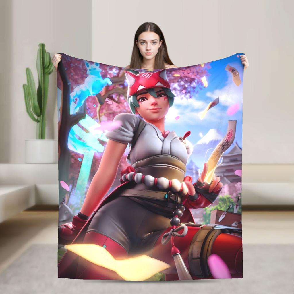 Фланелевое одеяло Overwatch 2 Мягкое прочное покрывало для дивана кровати кемпинга Графическое покрывало Чехол для дивана-кровати