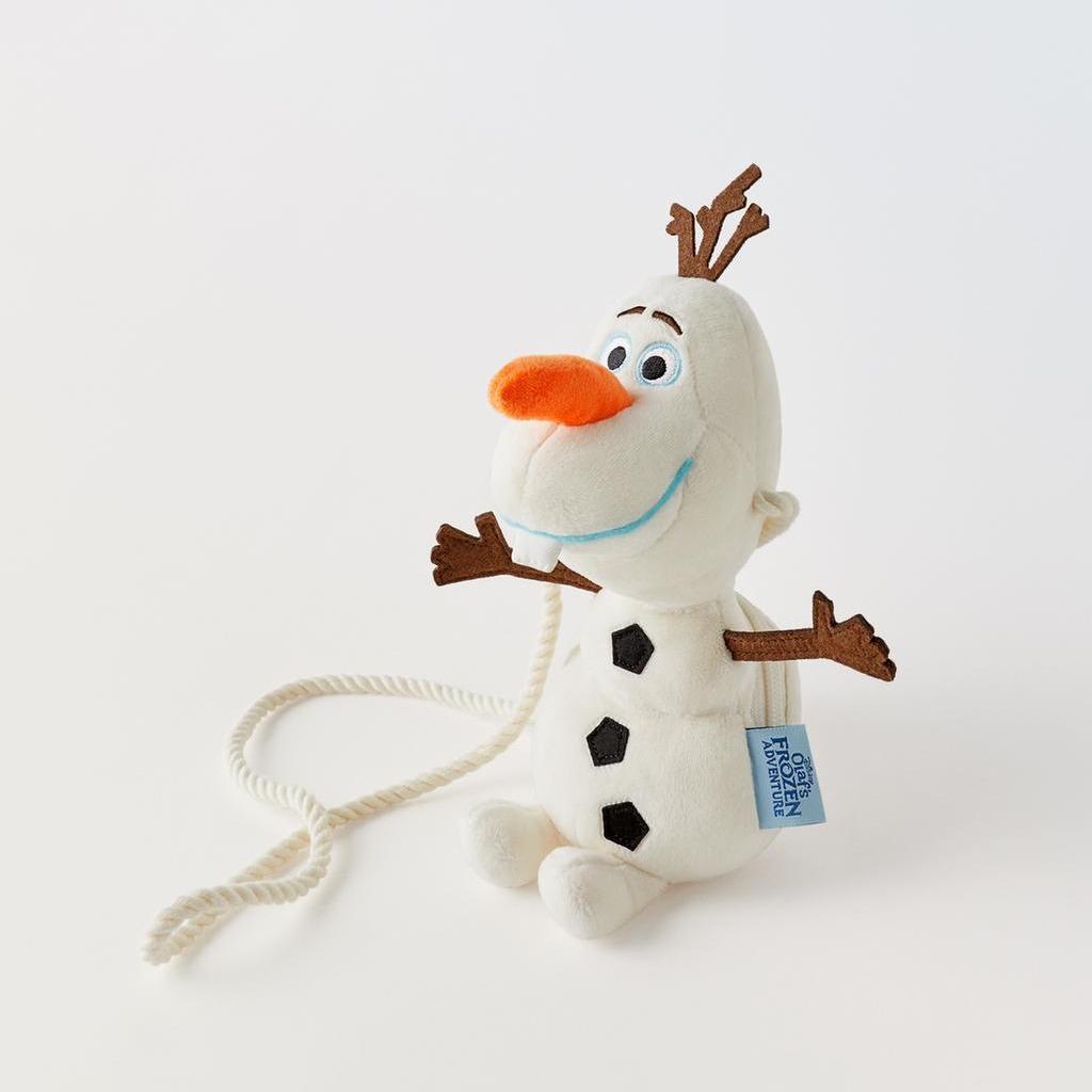Cute Snowman Crystal Plush Kids Crossbody Bag Mini Shoulder Bag for Girls Gift Soft Plush with Crystal Decoration