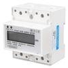 Energy Meter 1 Phase 2 Wire 4P Digital LCD Kwh Wattmeter Power Consumption 35mm DIN Rail Mount AC220