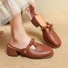 Модные ретро полушлепанцы с вырезами женские лето 2025 французский стиль модные удобные туфли Мэри Джейн одинарные уличные туфли-лодочки с квадратным носком