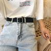 All-match Casual Vintage Square Buckle Waistband PU Leather Belt Pants Bands Ladies Dress Belts