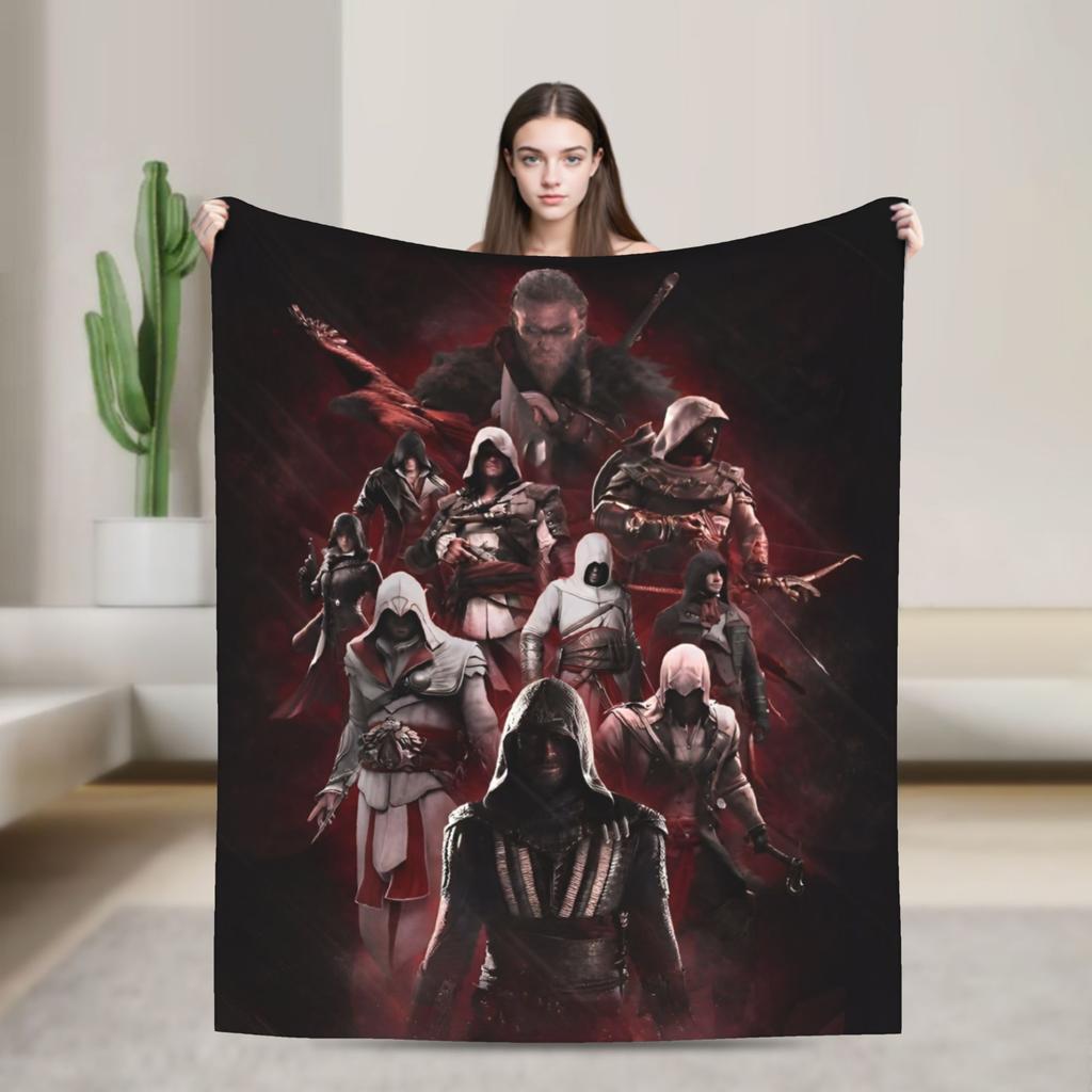 A- Assassin's Creed Пледы Фланелевые Винтажные Теплые Пледы для Покрывала Осень/Зима