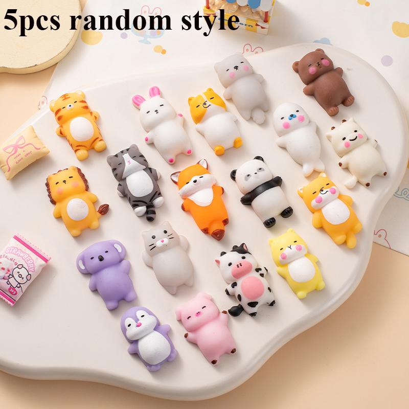Кавайные лежащие животные Моти Сквиши Игрушки Шарики для снятия стресса Мягкая Забавная Сенсорная Сжималка Фиджет Игрушка Для Взрослых Детей Сувениры на Вечеринку