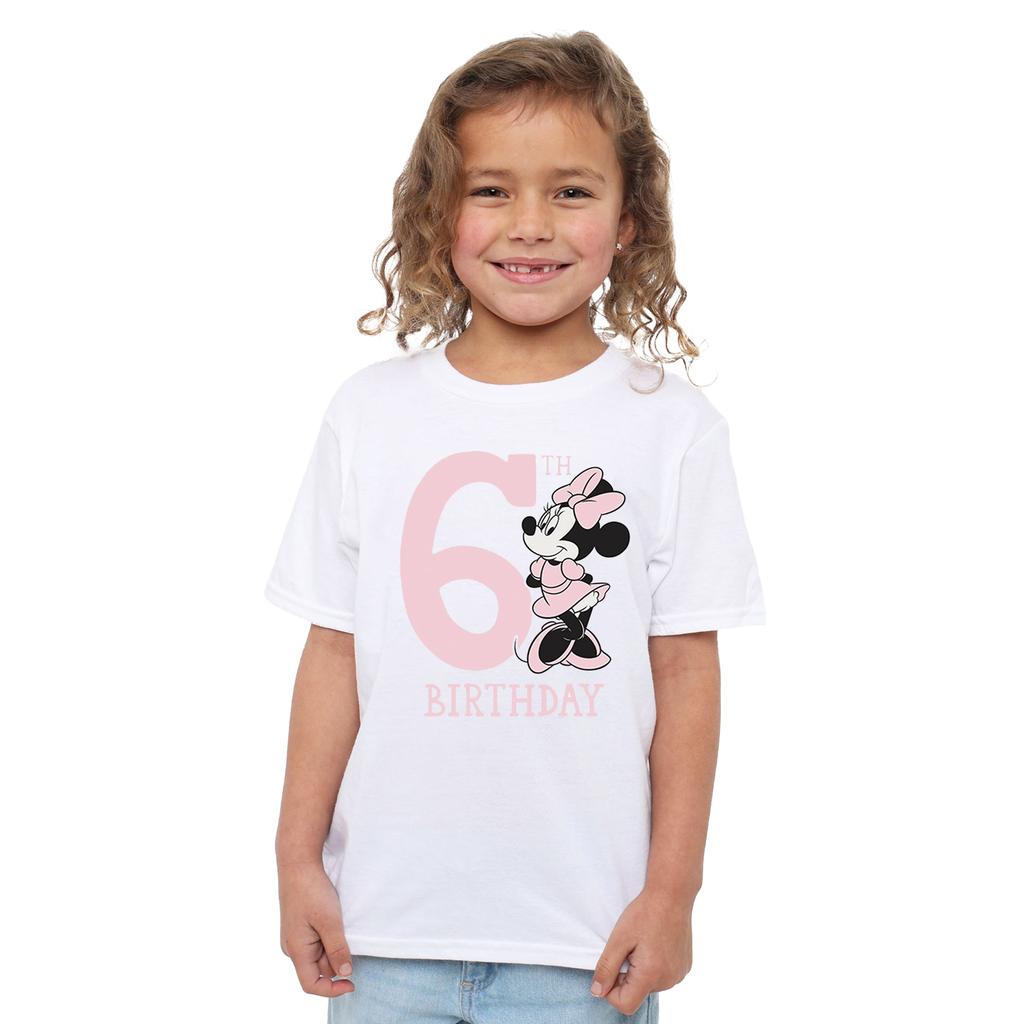 Disney Childrens/Kids Minnie Mouse 6th Birthday T-Shirt