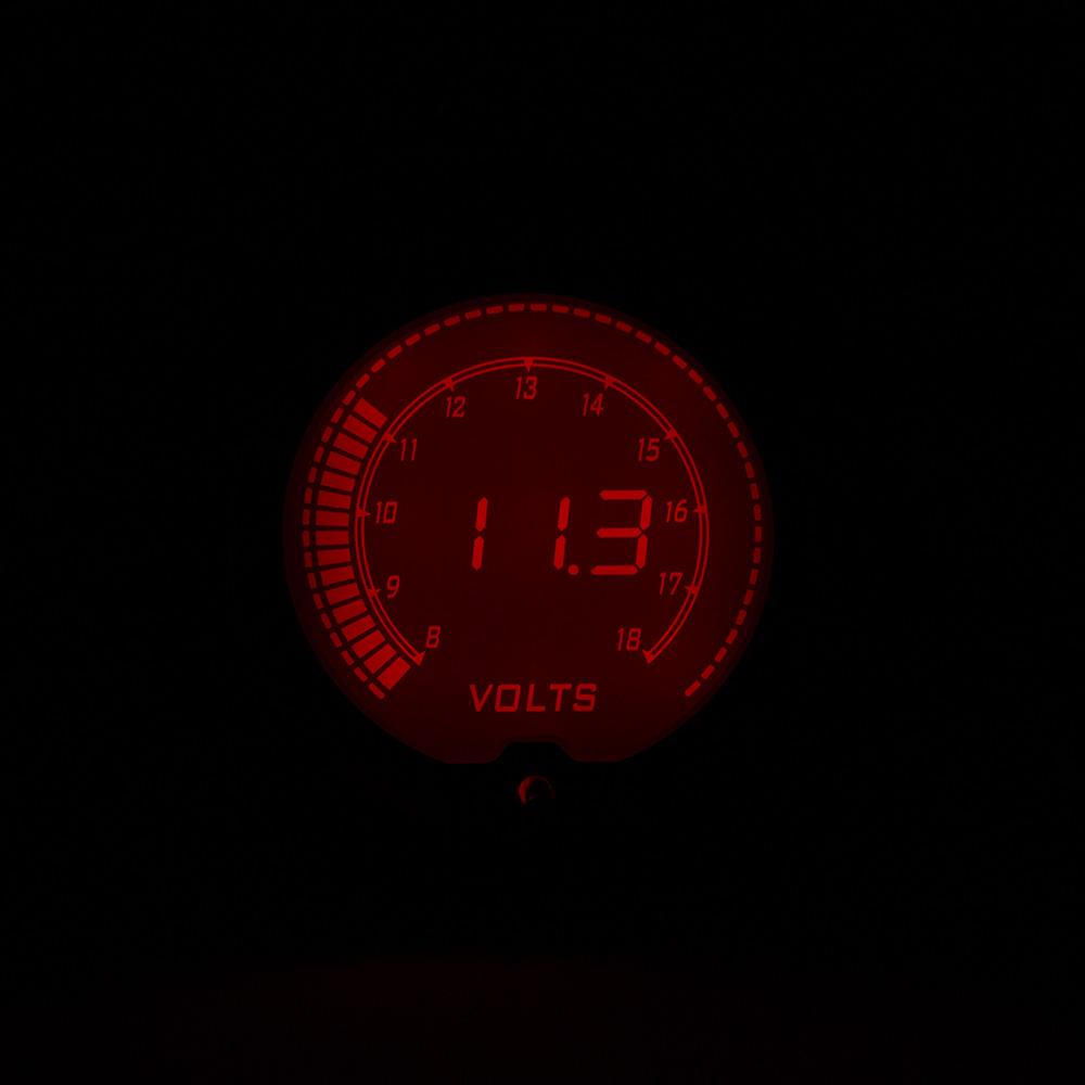 Universal Brand Car 2"/52mm Diameter Volt Gauge 57mm*52mm*38mm Metal 1Piece