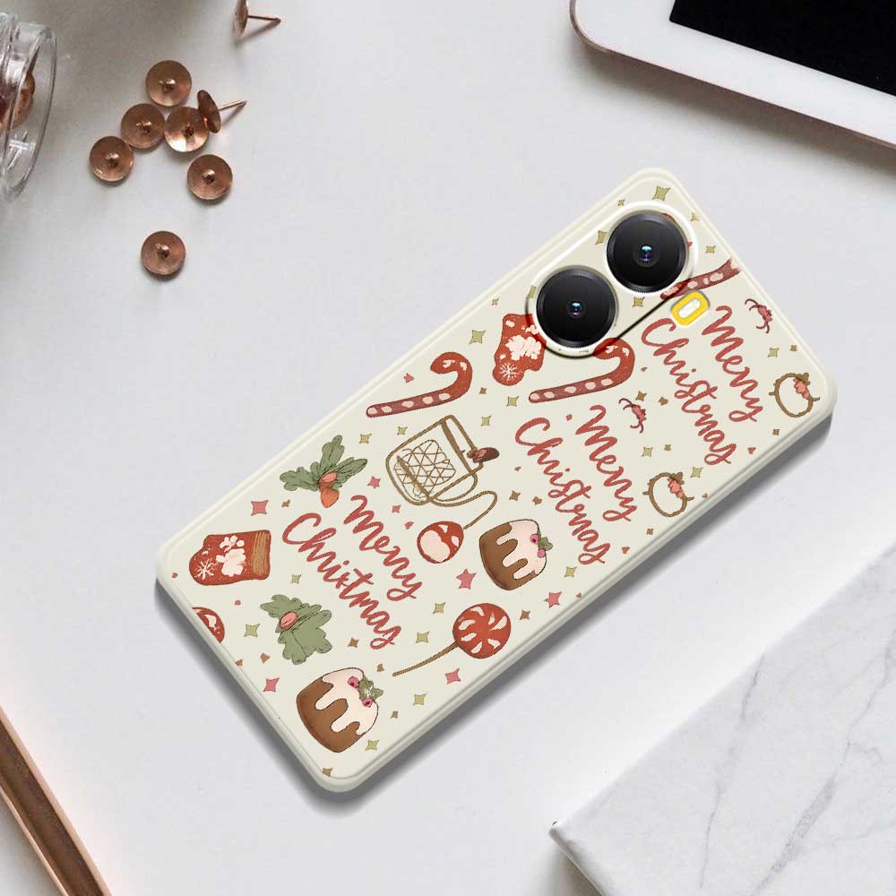 For Xiaomi Redmi Turbo 4 5G/Poco X7 Pro 5G Case Merry Christmas Pattern Printing Straight Edge TPU Phone Back Cover