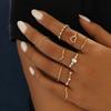 Retro Geometric Love Bracelet & 9-Piece Ring Set