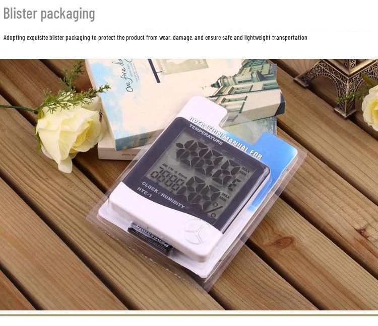 HTC-1 Настенный цифровой термометр и будильник с большим дисплеем