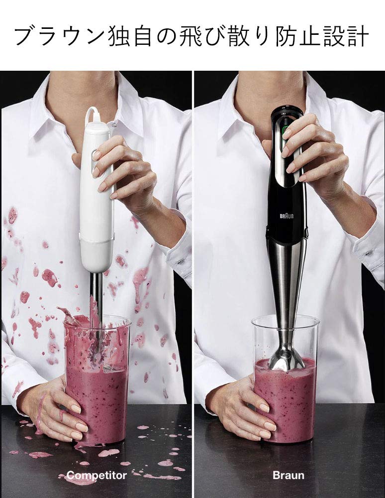 Ручной бытовой блендер Braun Multi Quick 7 7 функций в 1 замешивание теста Совместимость с детским питанием MQ775 мощный Multi Quick 7 Измельчение, смешивание, взбивание,