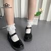 Lolita White Bow Fairy Princess Socks Summer Thin Medium Tube Socks Japanese Solid Lace Lace JK Socks