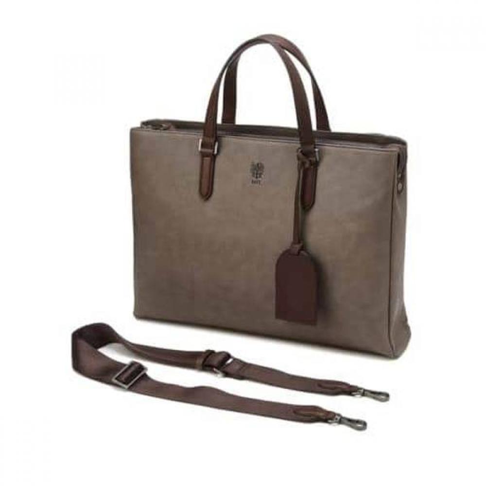 Daks Beige Two Tone Canvas Document Bag Dbba6f083i3