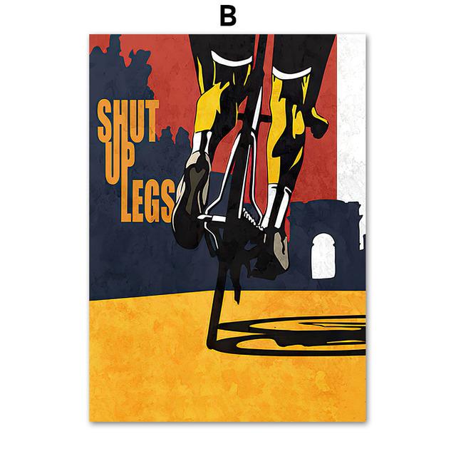 Винтажные постеры и принты, спортивный велосипед, езда на велосипеде, настенная живопись на холсте, настенные картины в скандинавском стиле для мальчика, декор для спальни, гостиной, без рамки