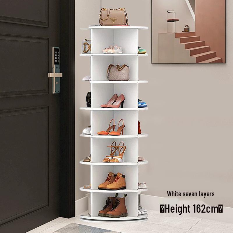 360° Rotating Multi-Layer Floor Shoe & Accessory Display Rack