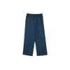 Apres Court Woven Pants Solid Color Elastic Waist Loose Wide Leg Casual Pants Unisex Pants Midnight-Blue 628237-16