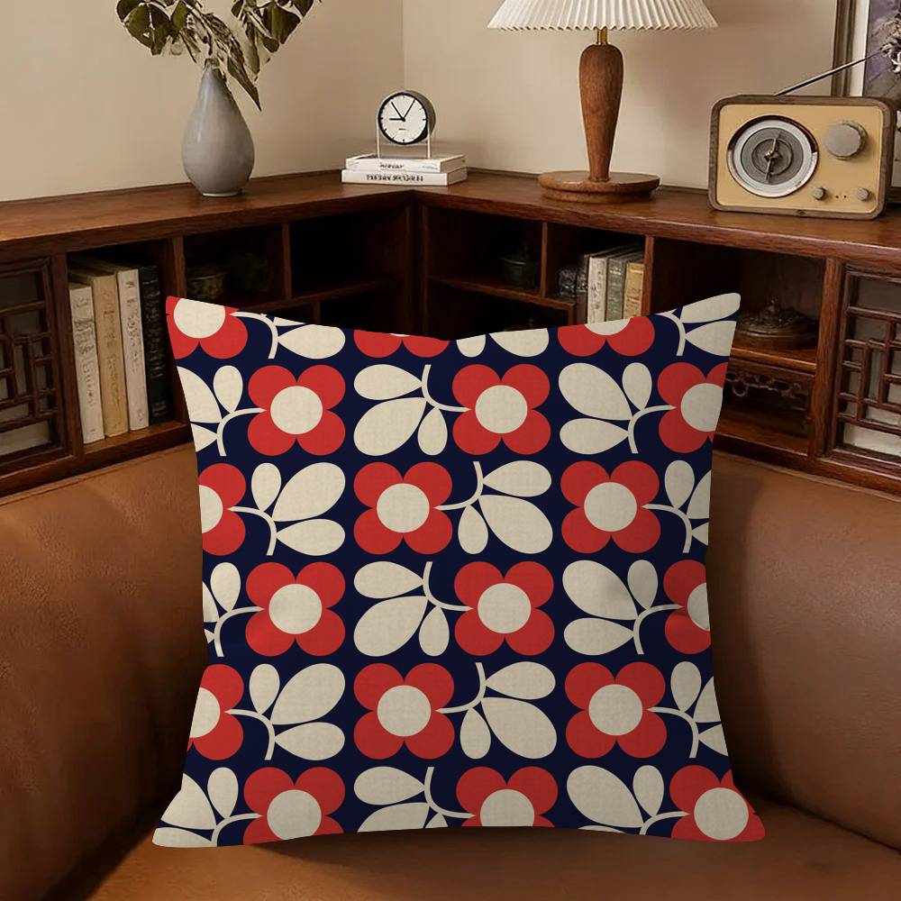 Flower Pillowcase Toon Gift Cushion Cover Bedroom Home Sofa Chair Seat Decor Pillow Case Logo O-Orla Kiely