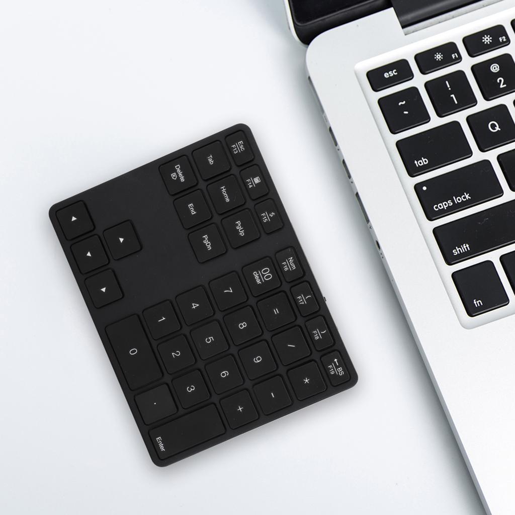 308 35 Keys Numeric Keypad Rechargeable Wireless Thin Keyboard Compatible with 5.0(Black )