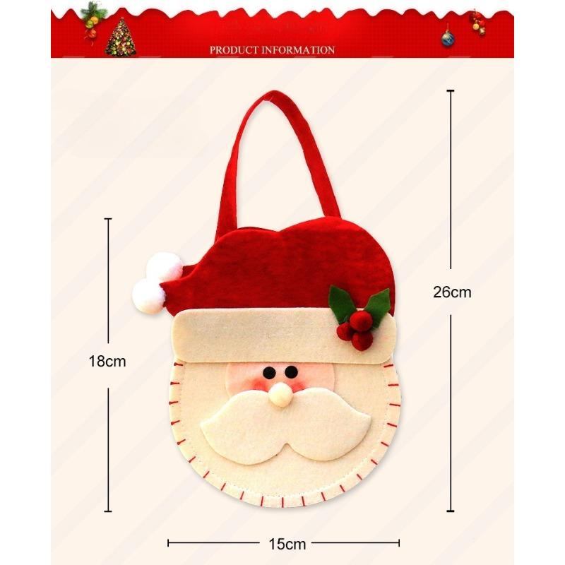 Children's candy bag Christmas gift bag Decorative supplies Double-sided three-dimensional cartoon creative gift bag