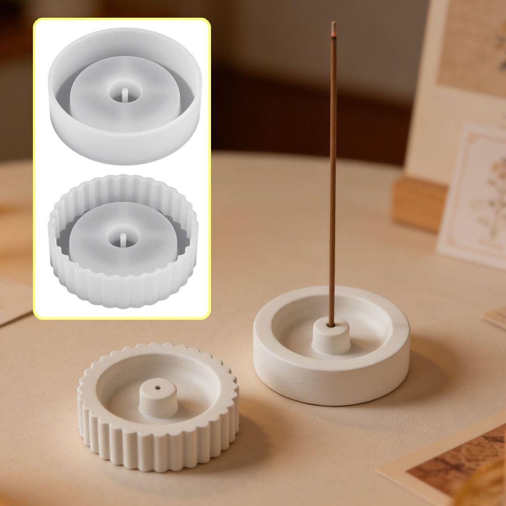 2Pcs Creative DIY Silicone Mold Handmade Incense Burner Mold for Beginners