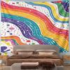 Colorful Abstract Rainbow Pattern Pattern Wall Hanging Tapestry Decorative Tapestry Home Decor for Bedroom and Living Room
