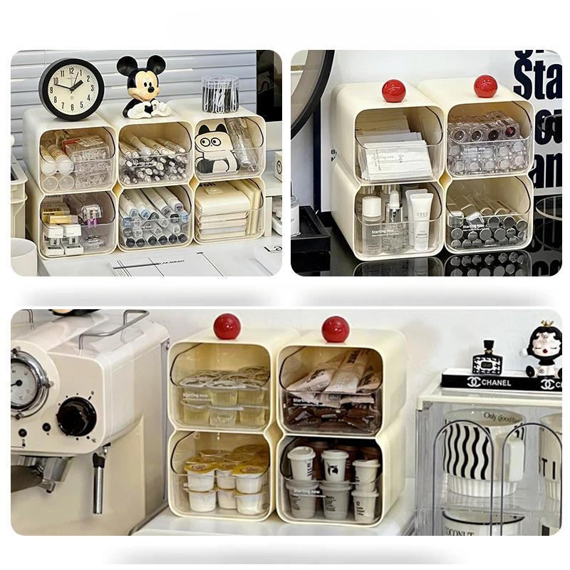 Креативный минималистский стиль ящик для хранения с ящиками настольная помада разные предметы сортировочная коробка косметика коробка для хранения подарок