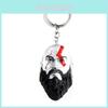 Of God War 4 Kratos 3d Head Keychain Leviathan Axe Key Chain Ring Metal Jewelry